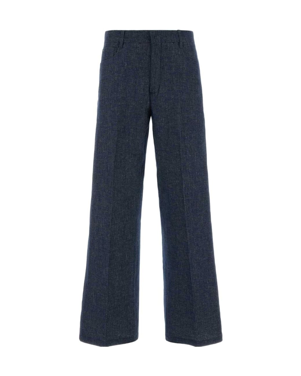 Max Mara Blue 'S Abete Pleated Straight Leg Pants
