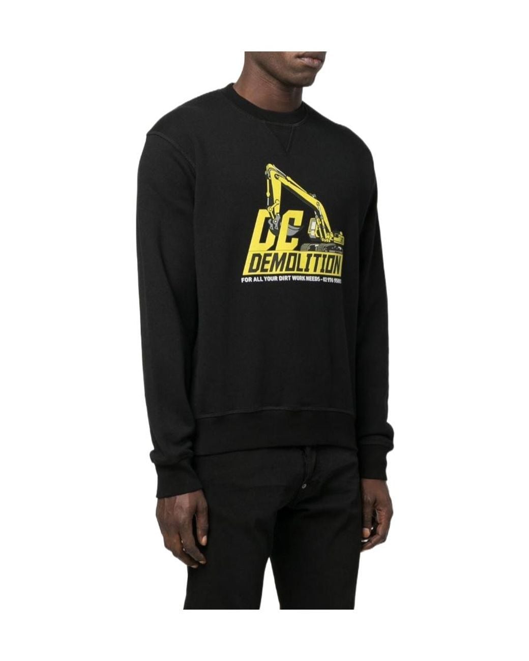 DSquared² Blue Graphic-Print Cotton Sweatshirt for men
