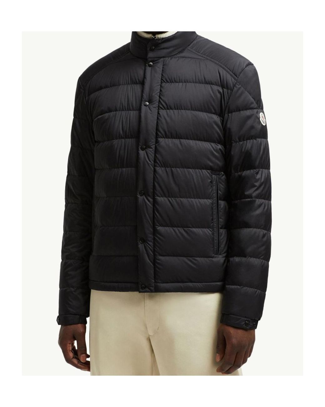 Moncler Black Selves Short Padded Jacket for men