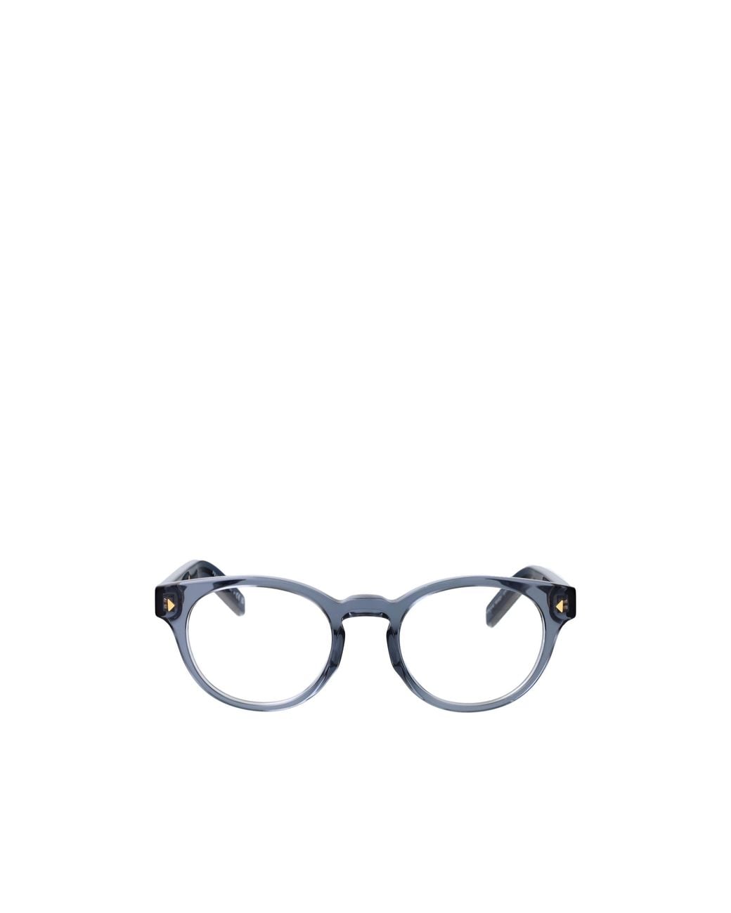 Prada Metallic Eyewear Round Frame Glasses for men