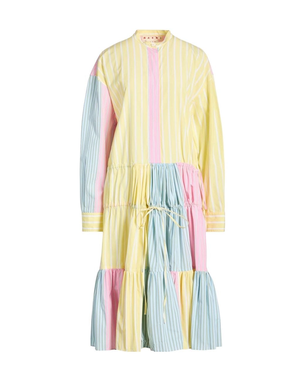 Marni White Tiered Shirt Dress