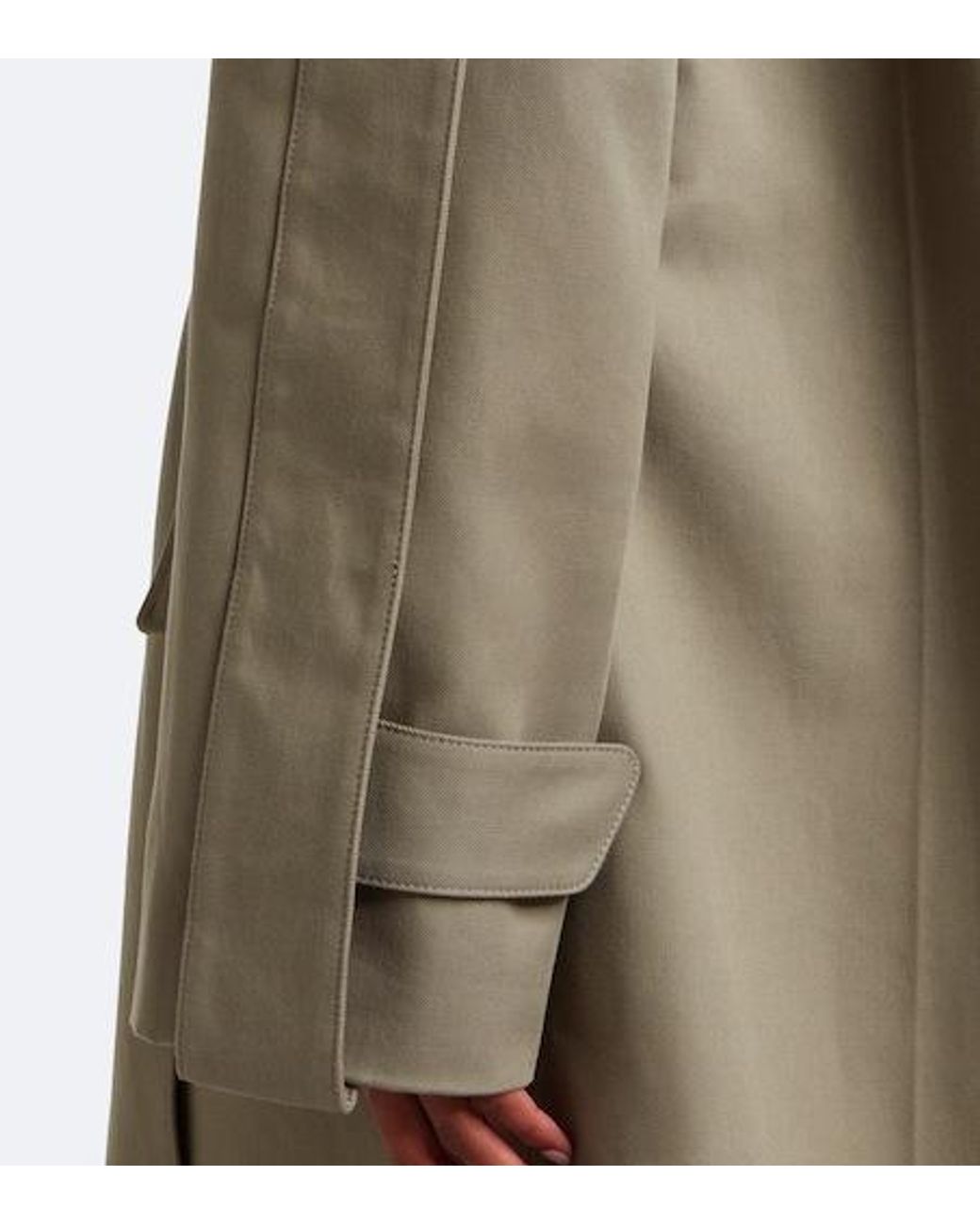 Victoria Beckham Natural Belted Cotton Gabardine Coat