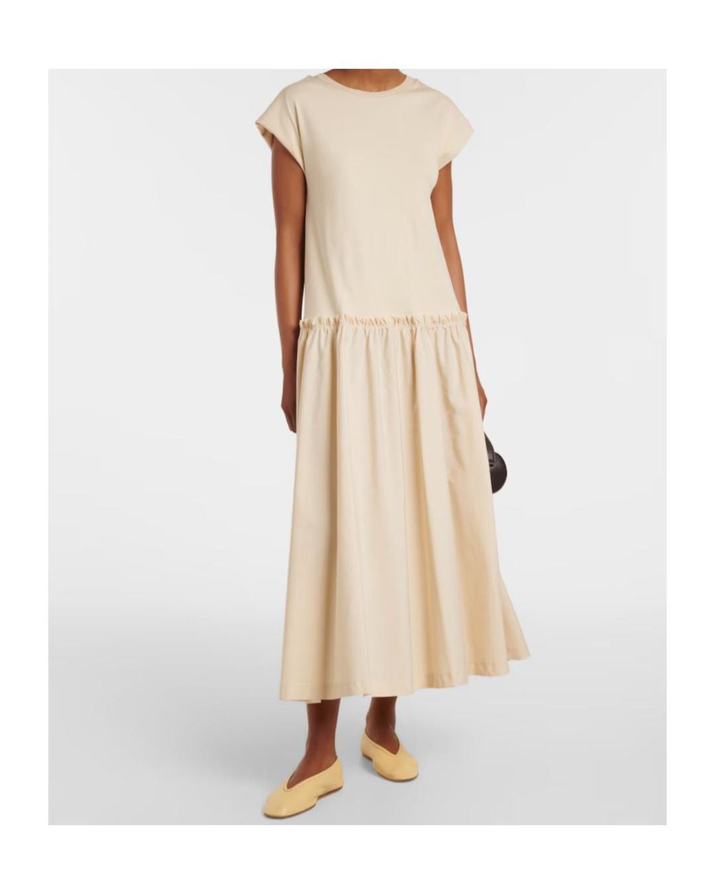 Joseph Natural Pleated Detail Dress