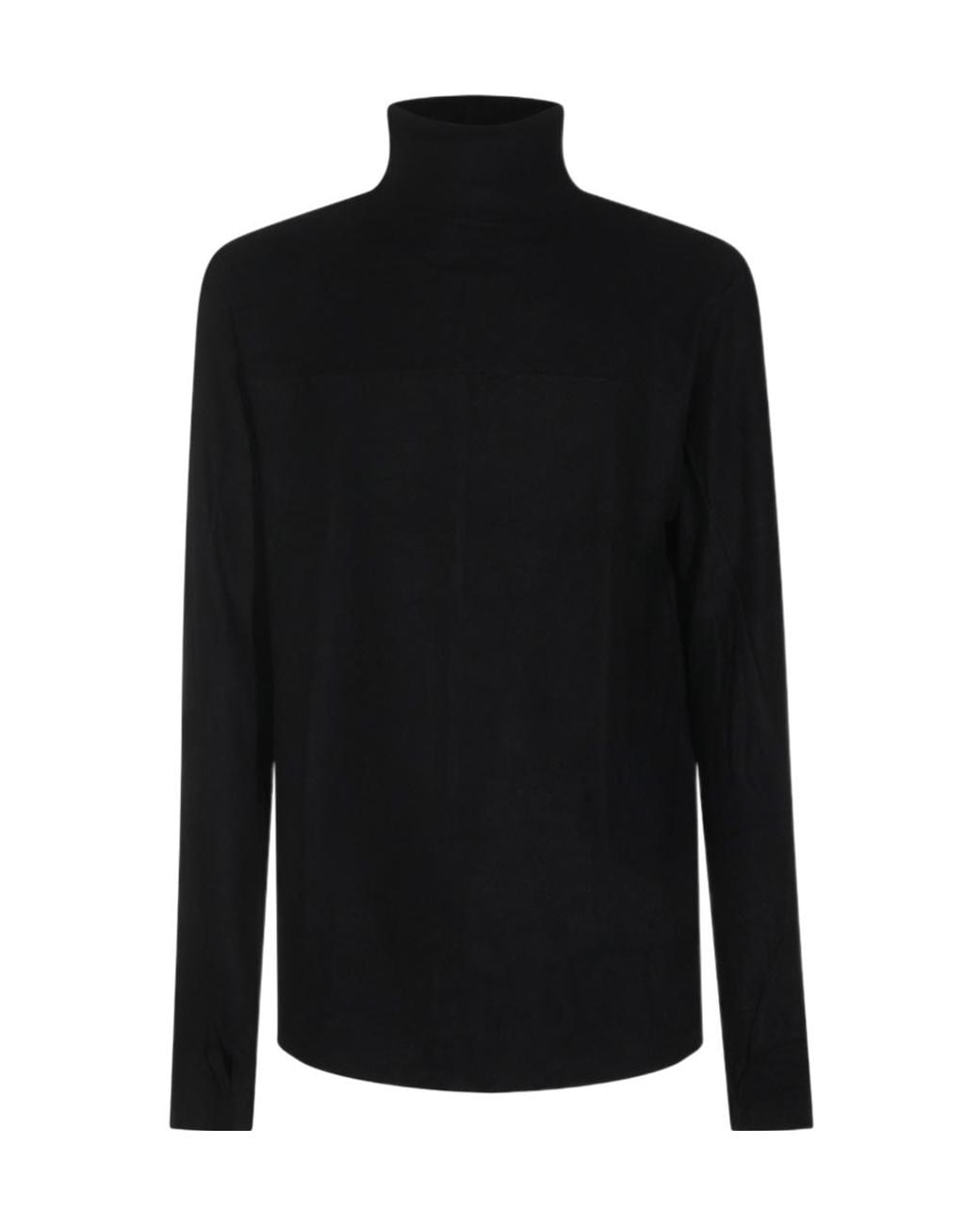 Thom Krom Black Long Sleeve Turtleneck T-Shirt for men