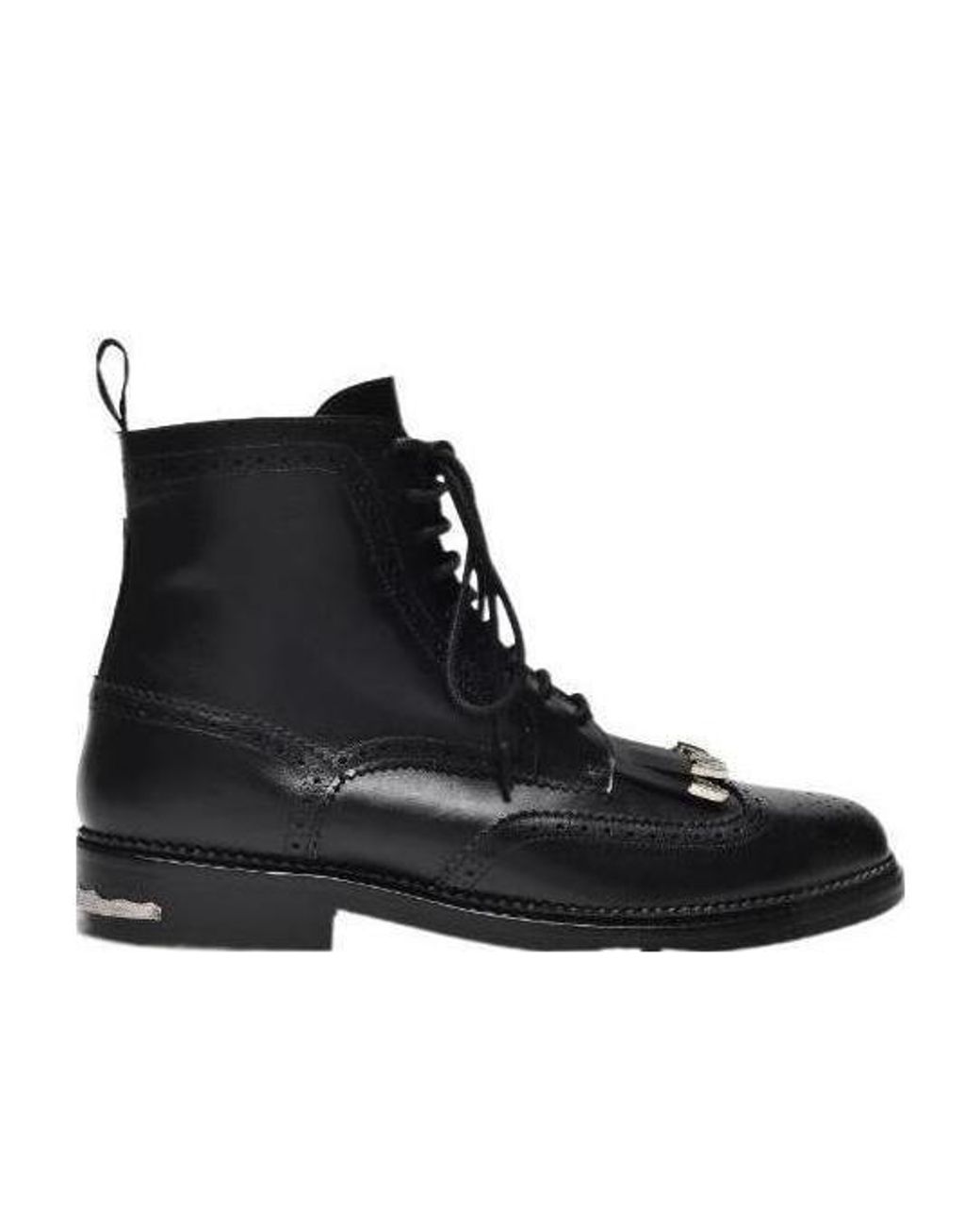 Toga Virilis Black Detail Lace Up Boots for men
