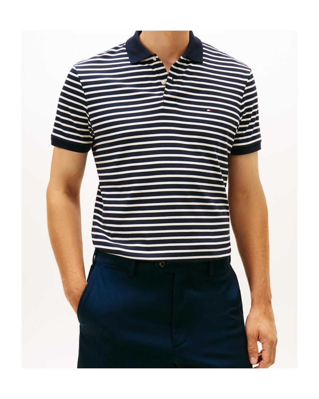 Tommy Hilfiger Blue Short-Sleeved Polo Shirt for men