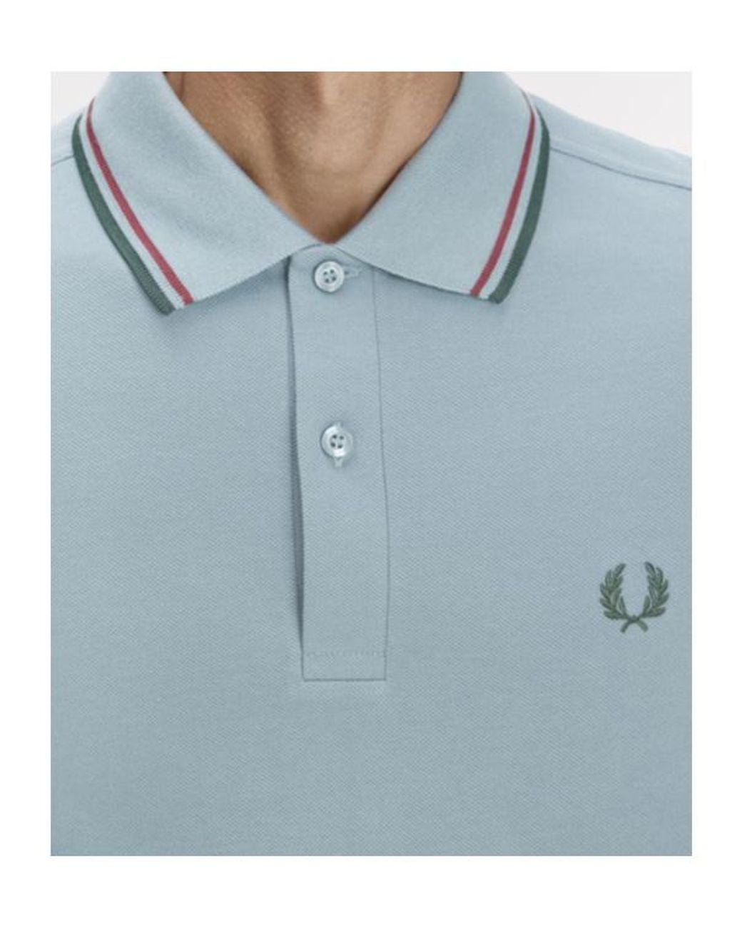 Fred Perry Blue Short-Sleeved Polo Shirt for men