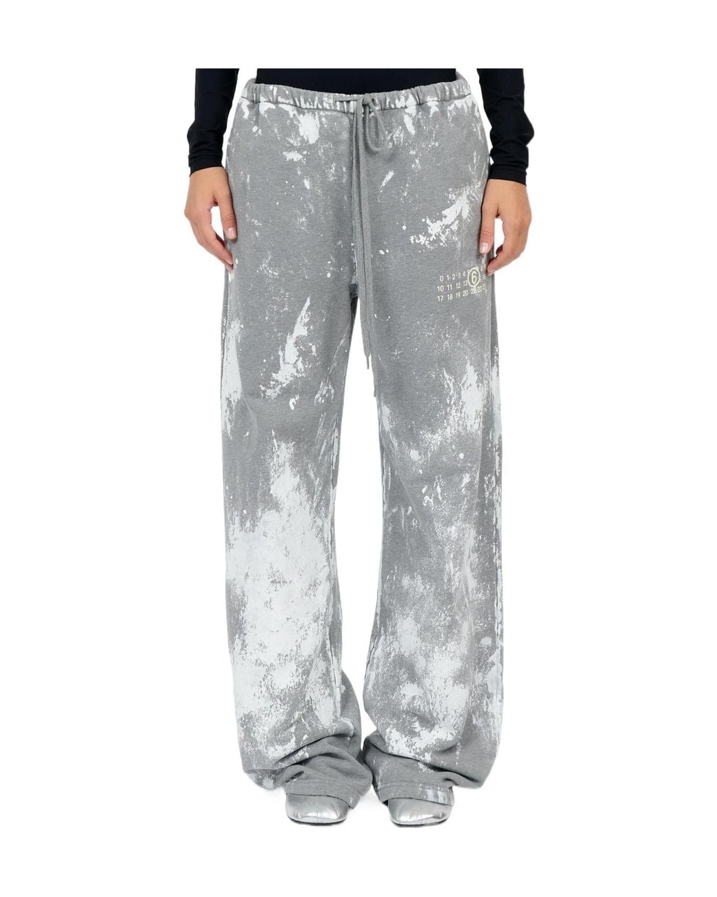 MM6 by Maison Margiela Gray Drawstring Painted Pants