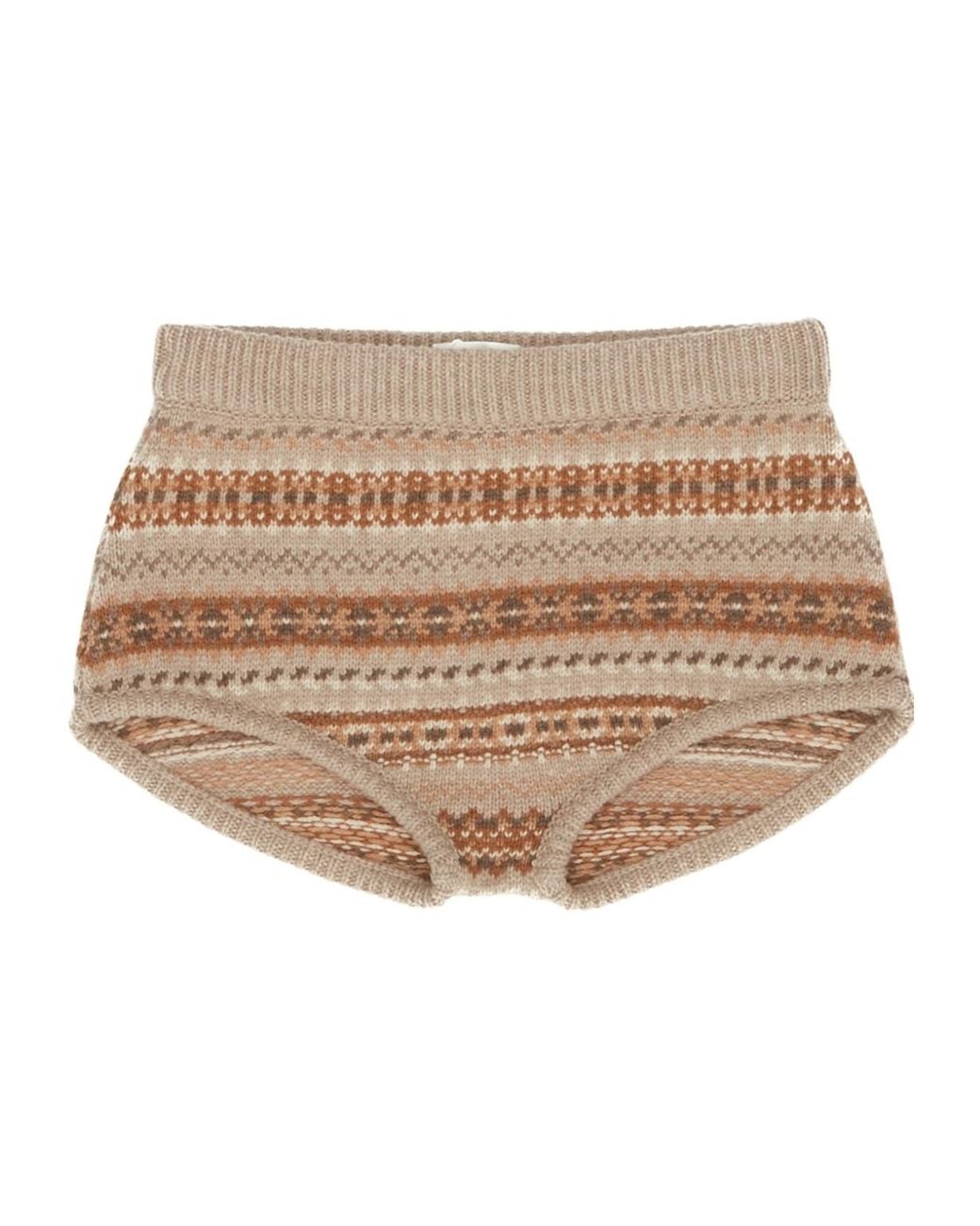 Magda Butrym Natural Magda Burtym Jacquard Knitted Shorts