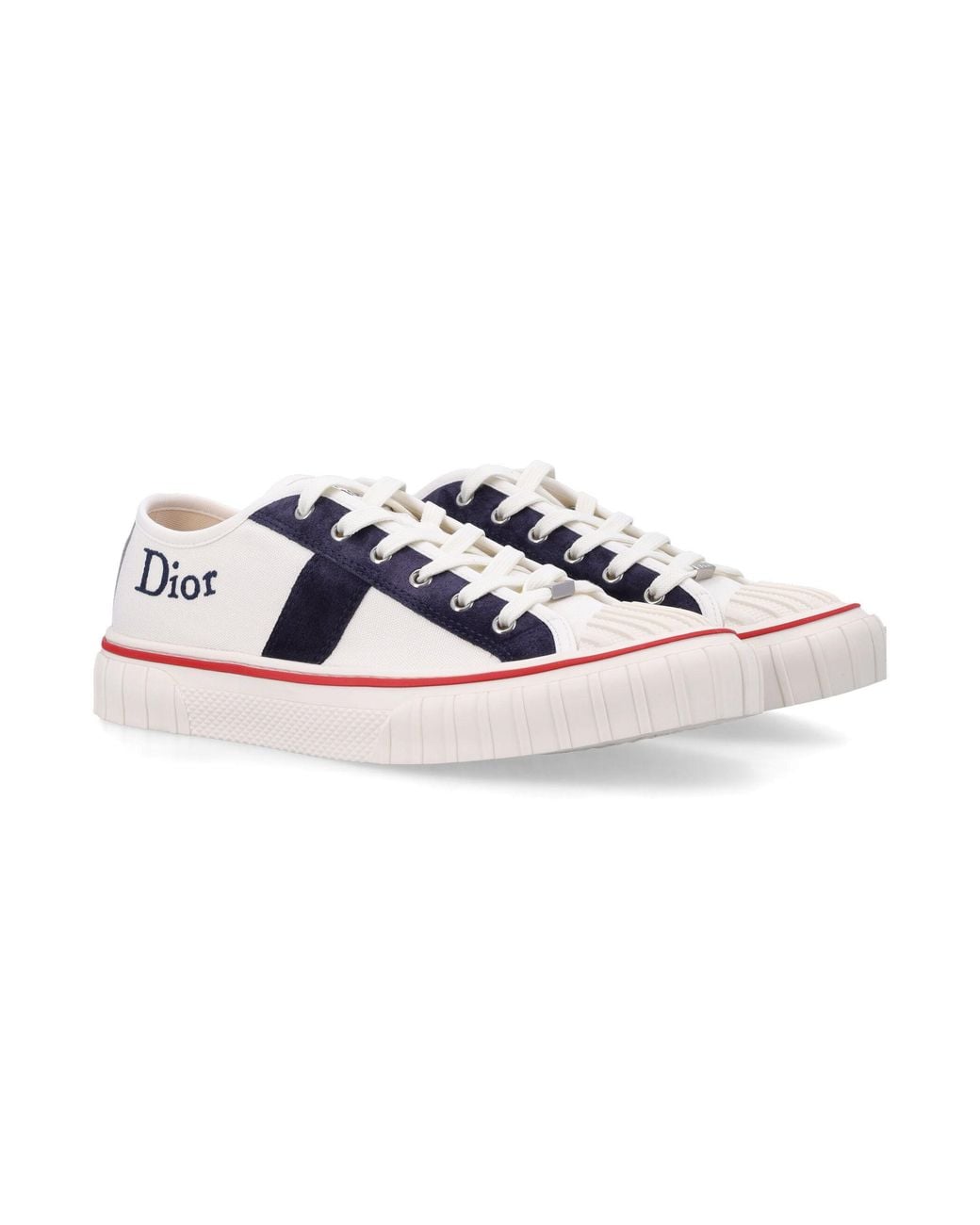 Dior Blue Hooper Low-Top Canvas Sneakers for men
