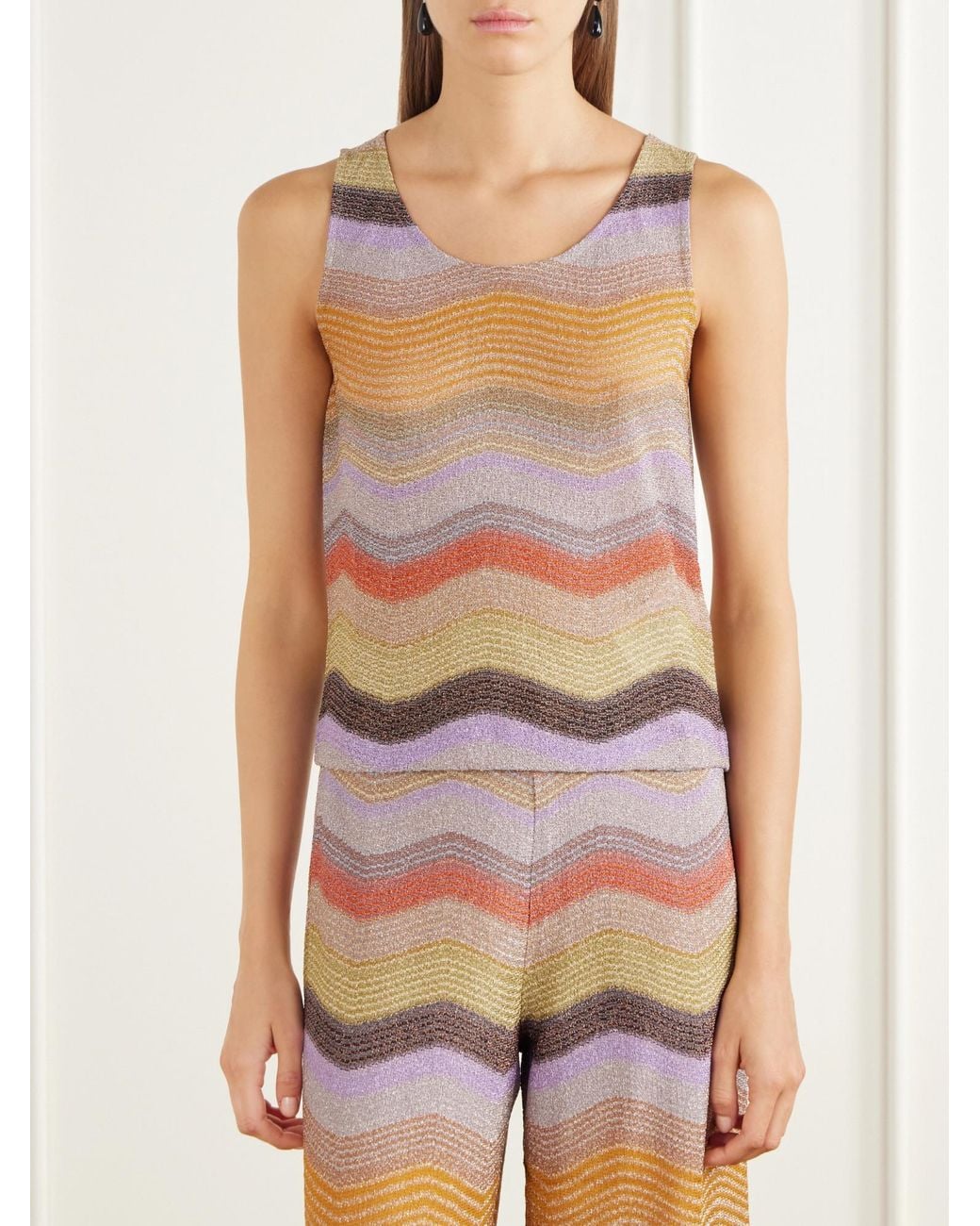 Missoni Gray Crocheted Herringbone Vest