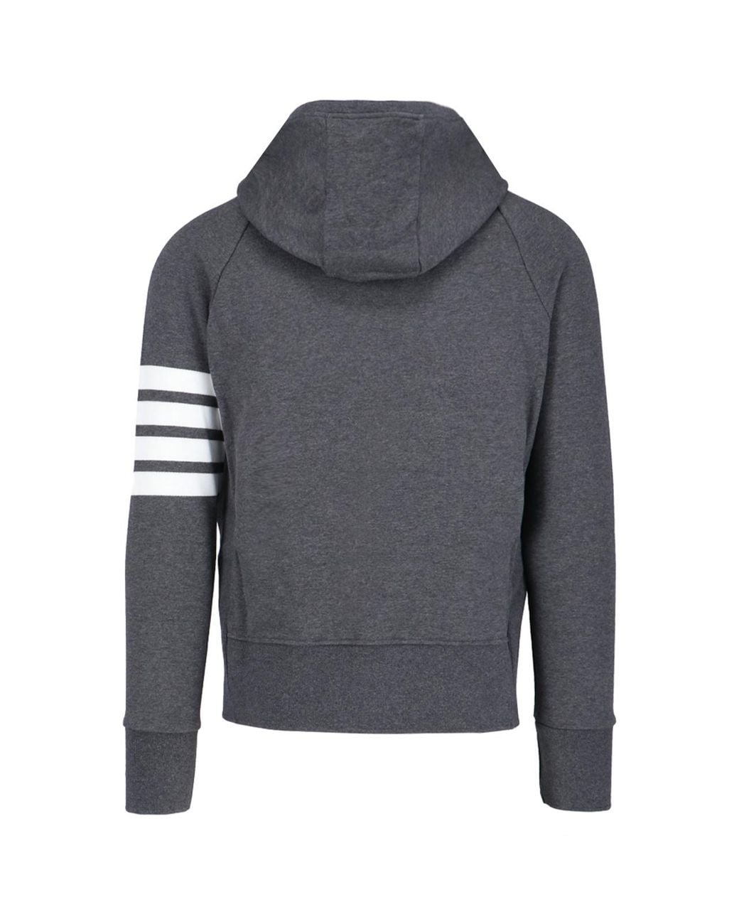 Thom Browne Gray Classic Loopback 4-Bar Zip Hoodie for men