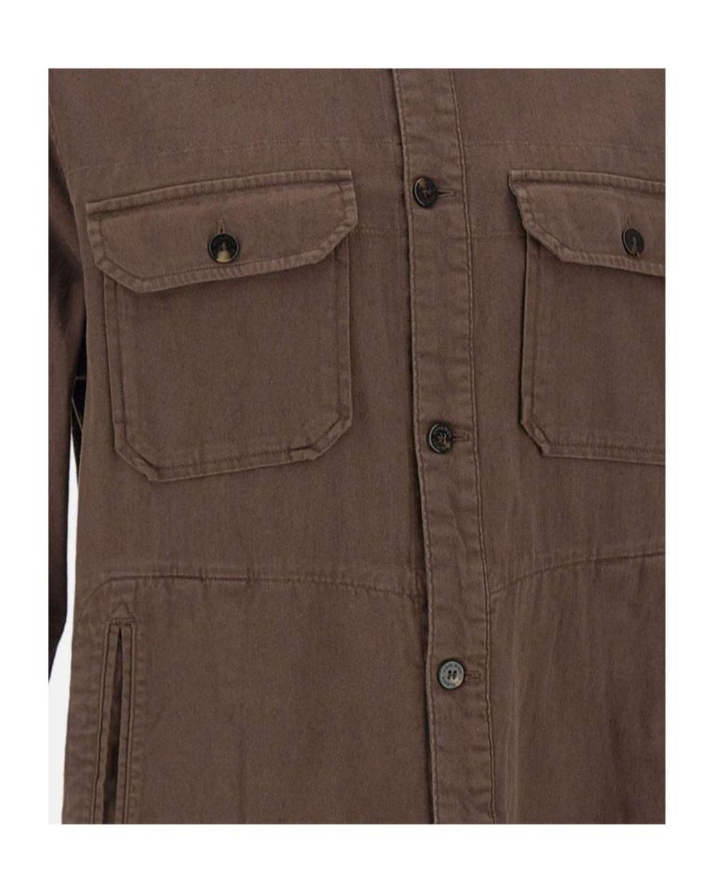 Woolrich Brown ウールリッチ サファリ オーバーシャツ for men