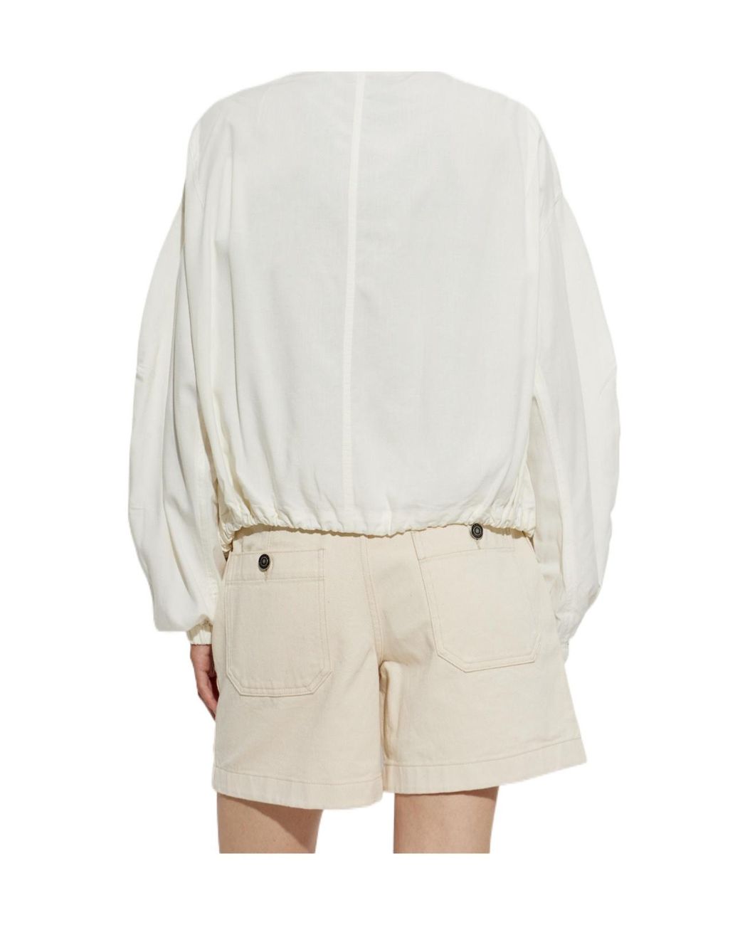 Isabel Marant White Isabel Marant Étoile Plume Drawstring Jacket