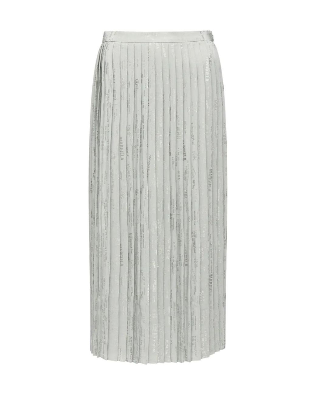 MM6 by Maison Margiela Gray Zipped Pleated Skirt