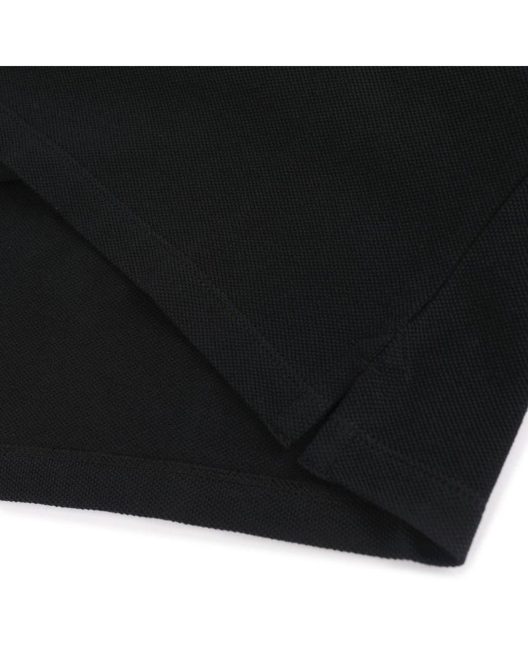 AMI Black Ami Logo Embroidered Short-Sleeve Polo Shirt for men