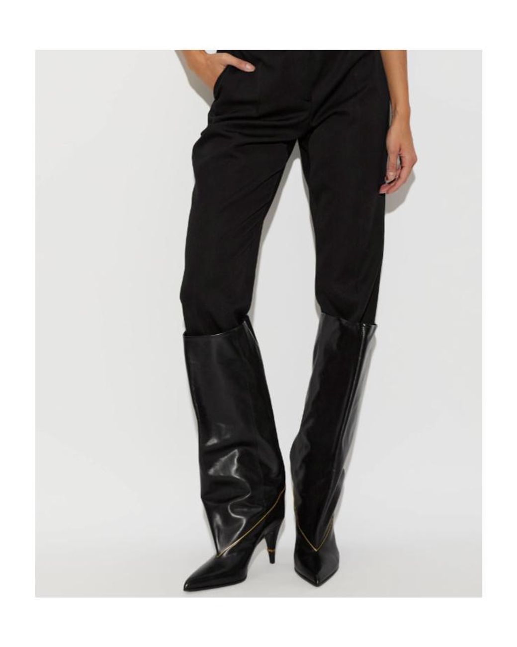 Versace Black Gianni Knee-High Boots