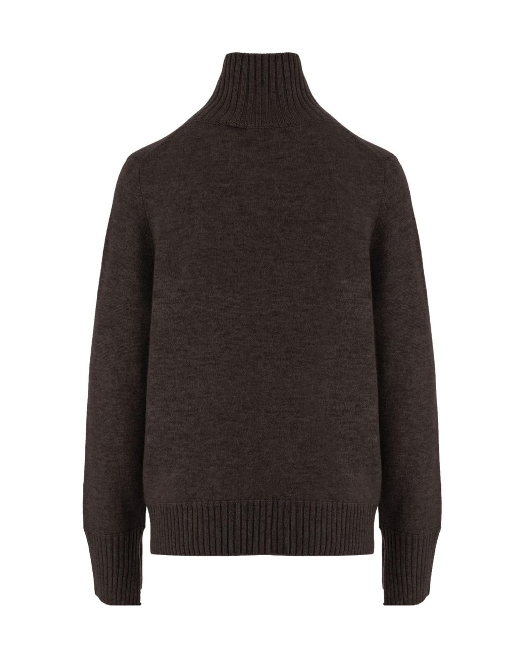 Allude Black Cashmere Turtleneck Knitted Sweater