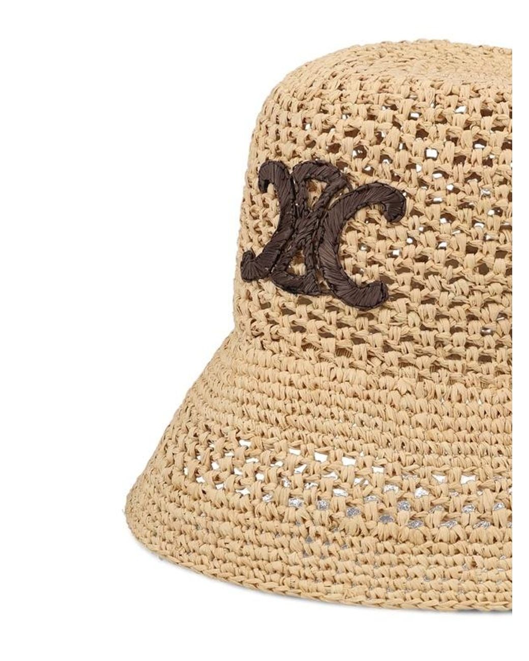 Celine Triomphe Bucket Hat in Natural | Lyst display picture 2