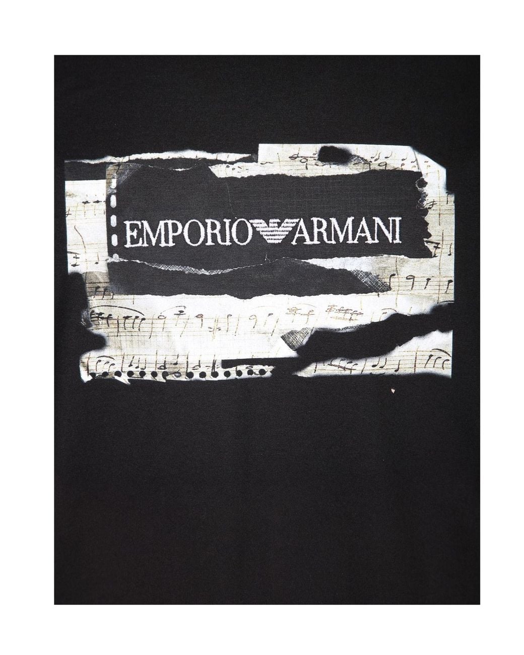 Emporio Armani Black Graphic Logo T-Shirt for men