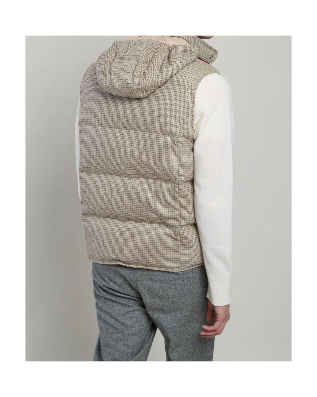Eleventy Gray Nylon Wool Cashmere Gilet for men