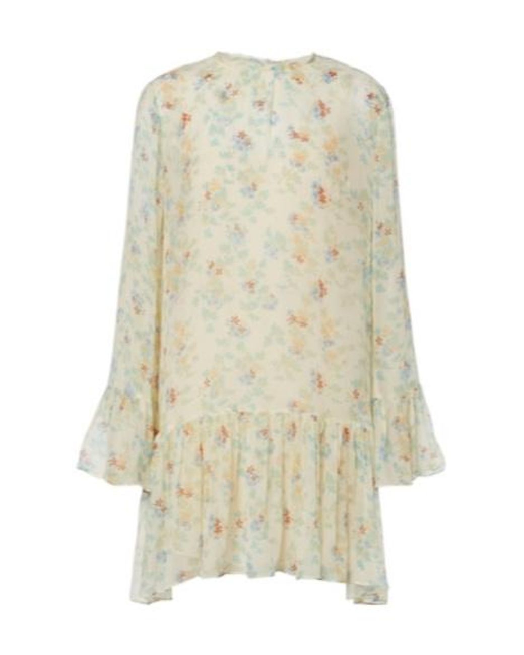 Ulla Johnson White Emmeline Floral Ruffled Silk Minidress