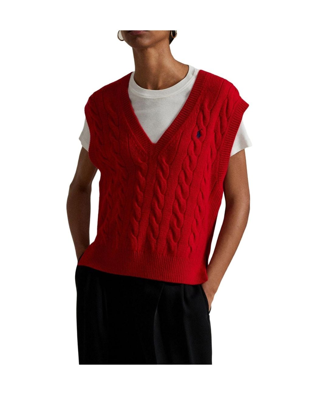 Polo Ralph Lauren Red Knitted Sweater Vest