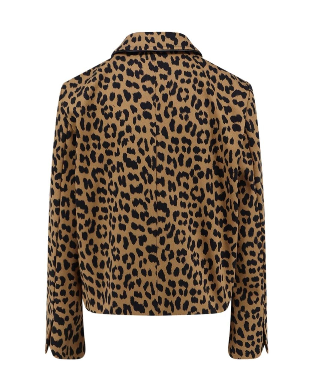 Semicouture Brown Animal-Print Utility Jacket
