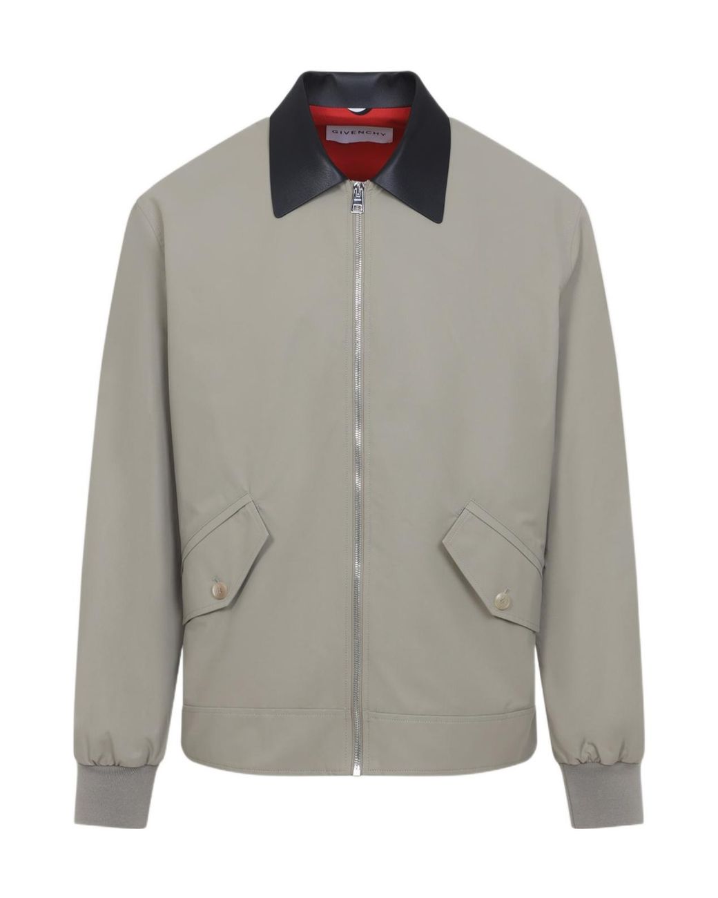 Givenchy Gray Collared Zip-Up Jacket for men
