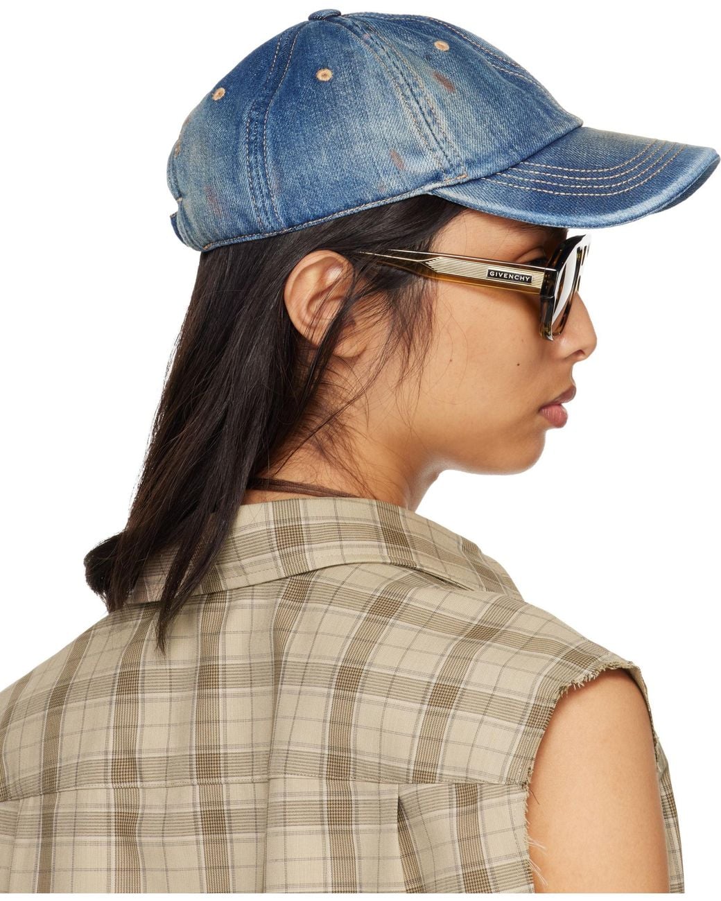 Acne Blue Denim Logo Cap