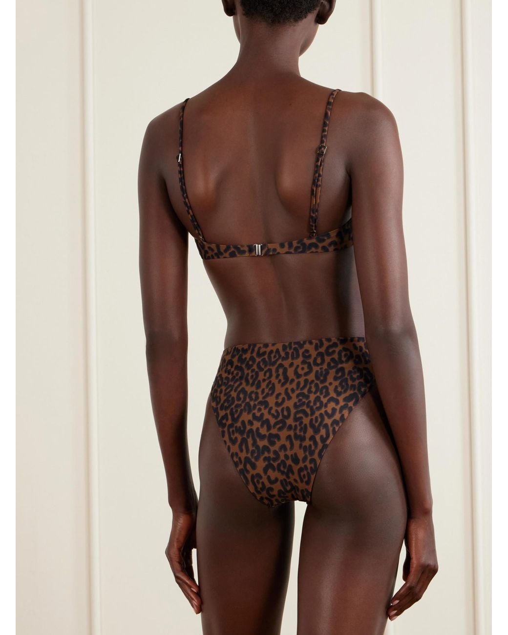 Haight Gray Leopard-Print Bikini Briefs