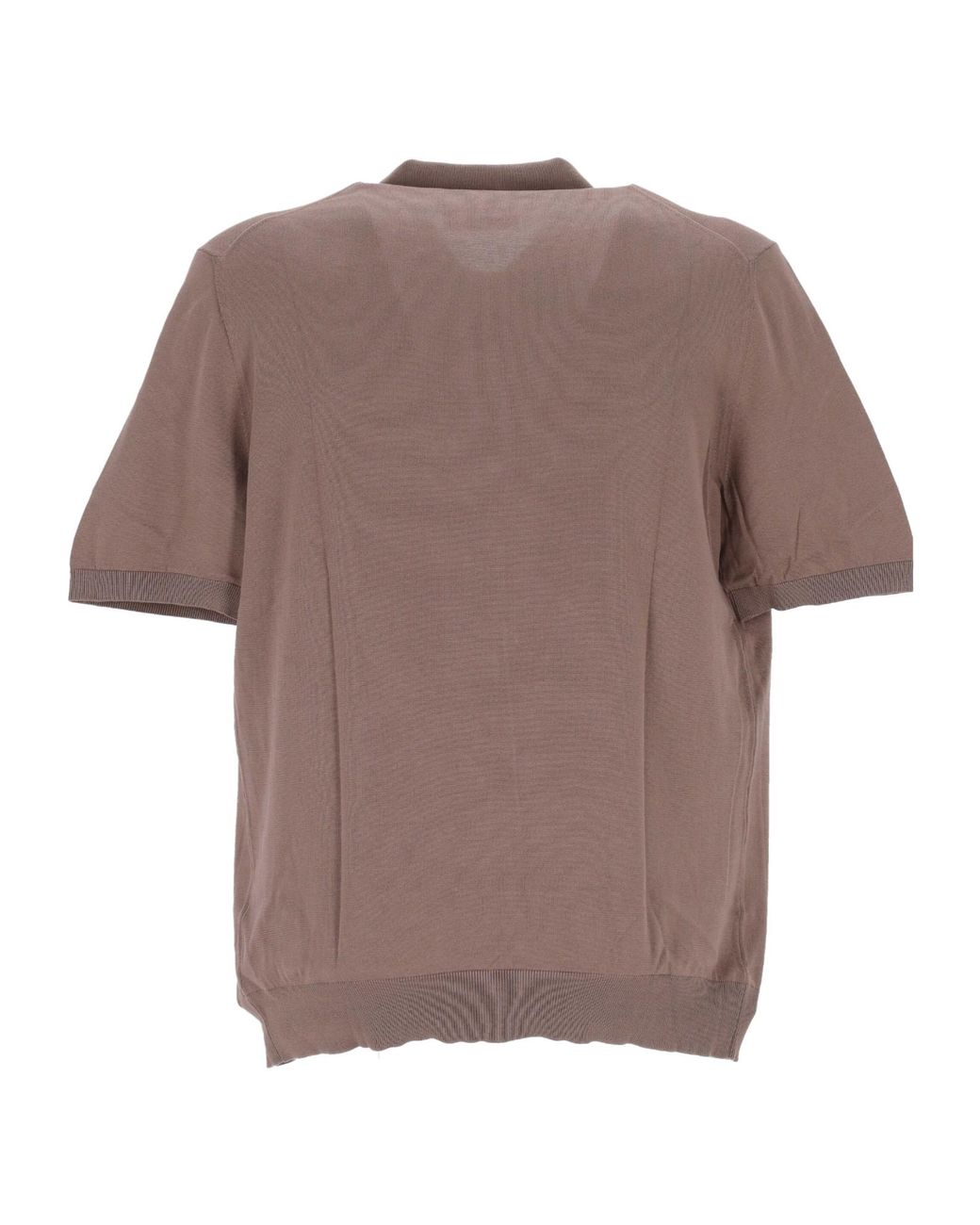 Gran Sasso Brown Short-Sleeve Polo Shirt for men