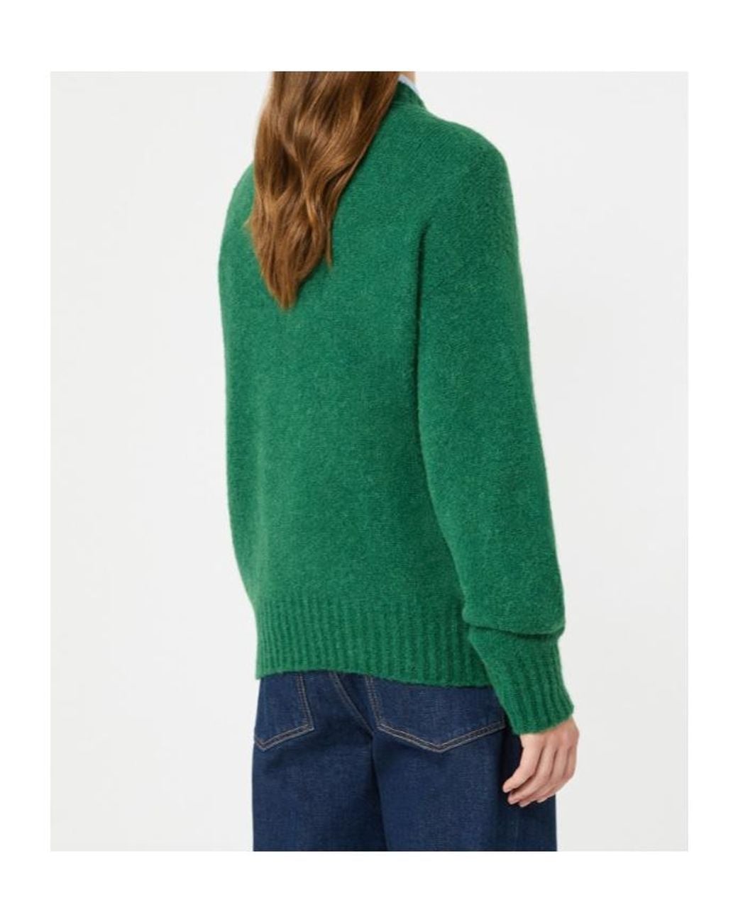 Weekend by Maxmara Green Visita V-Neck Knitted Sweater