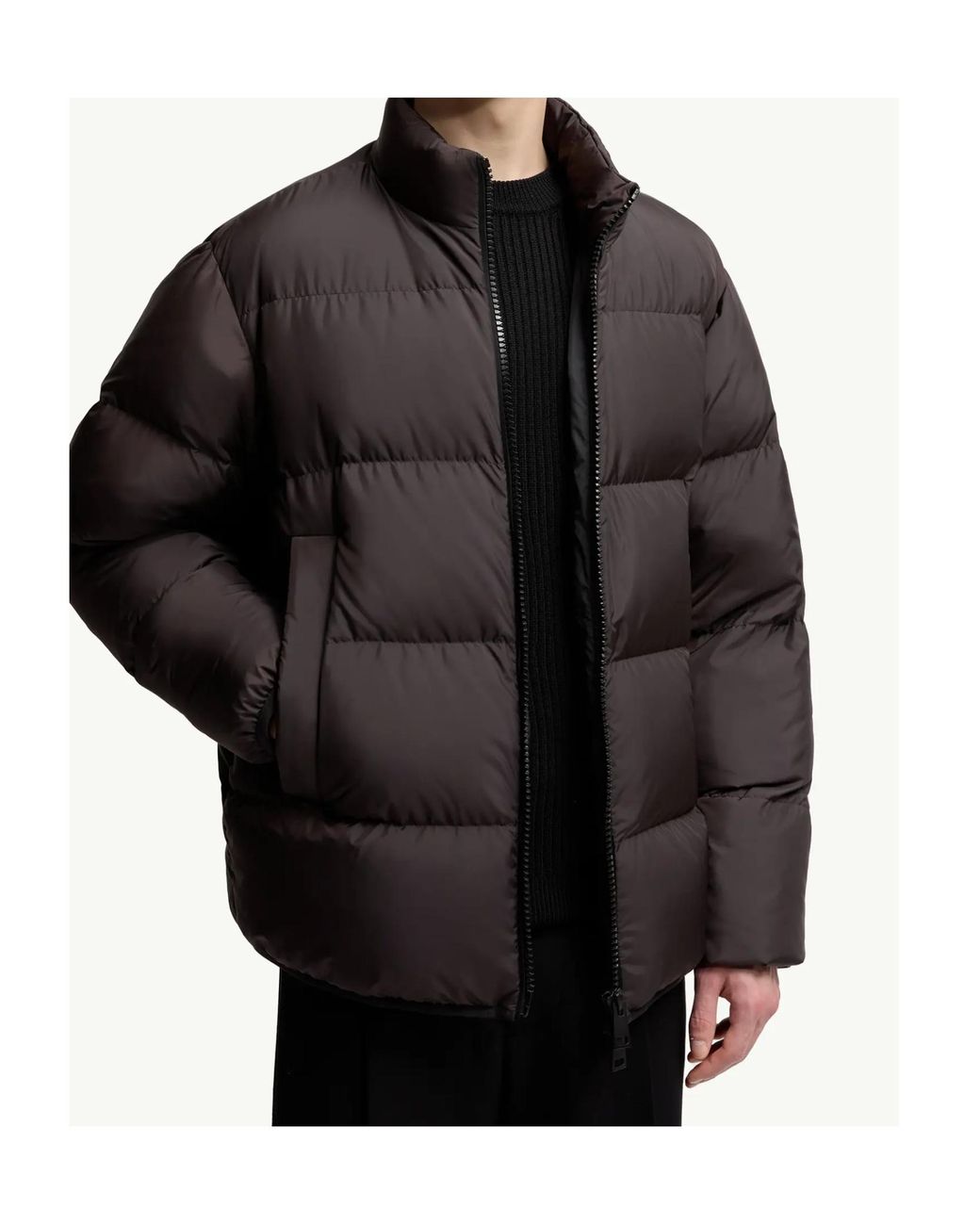 Moncler Black Erterle Zip-Up Puffer Jacket for men