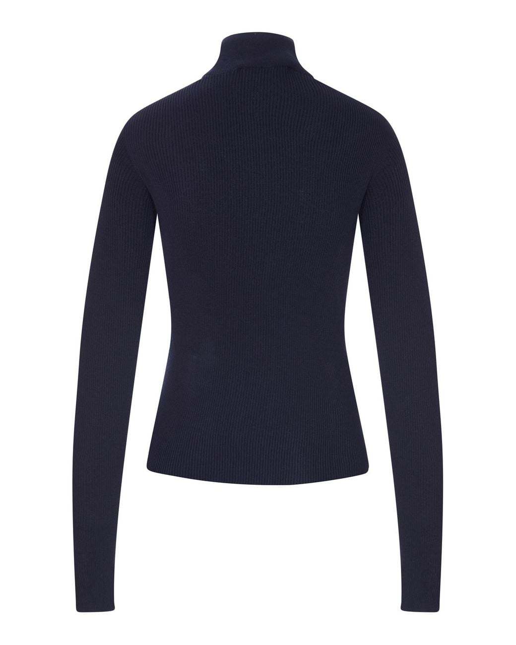 Miu Miu Blue Ribbed Zip-Up Cardigan