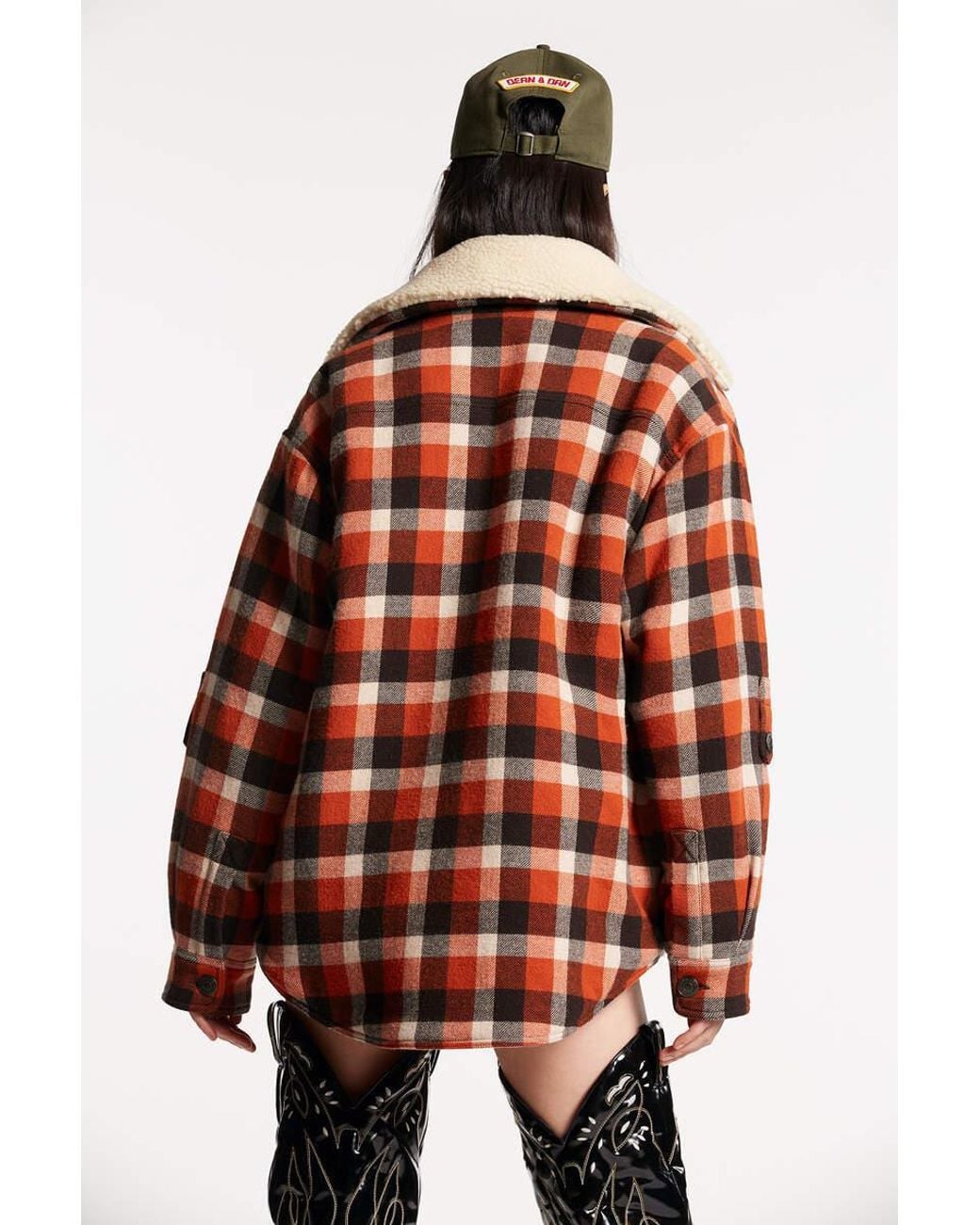 DSquared² Orange Checked Buttoned Jacket