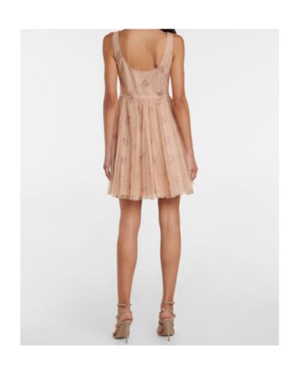 RED Valentino Pink Glitter Tulle Minidress