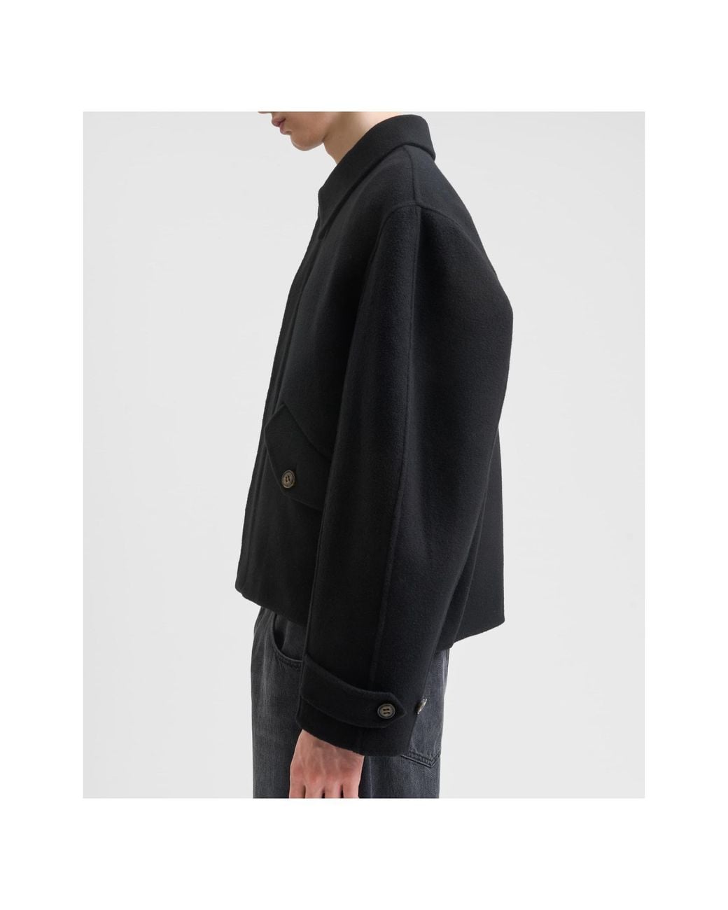Séfr Black Séfr Relaxed Wool Jacket for men