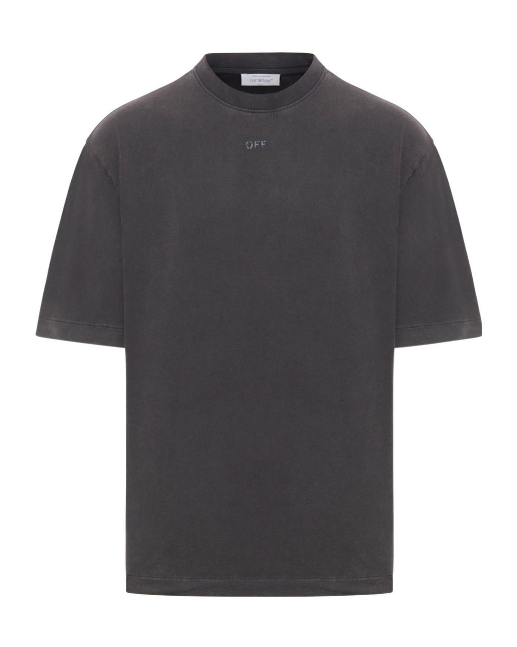 Off-White c/o Virgil Abloh Black Logo-Print Cotton T-Shirt for men