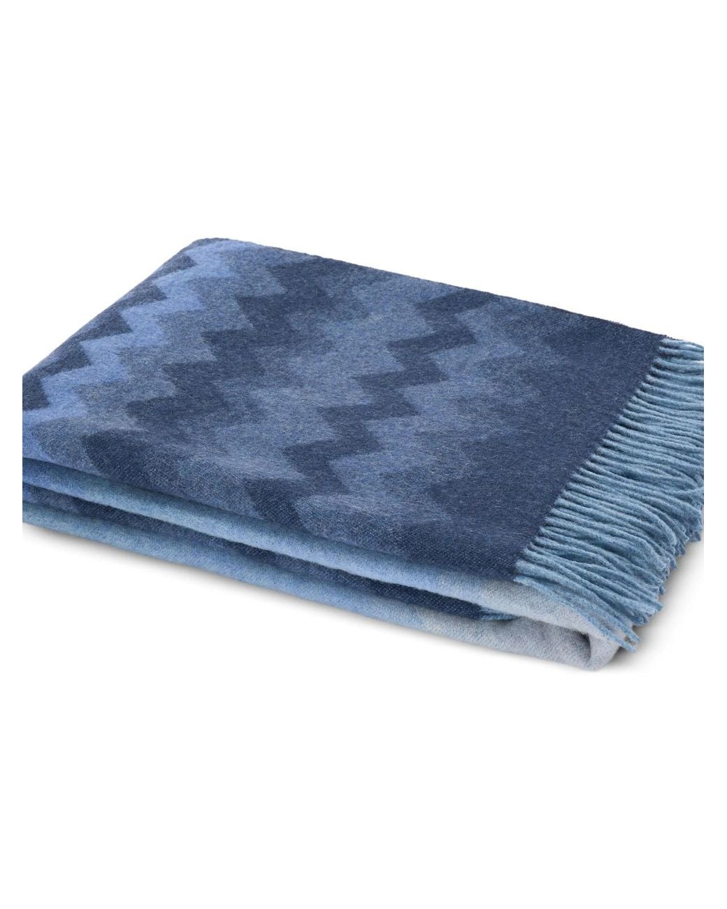 Missoni Blue Plaid Scarf for men