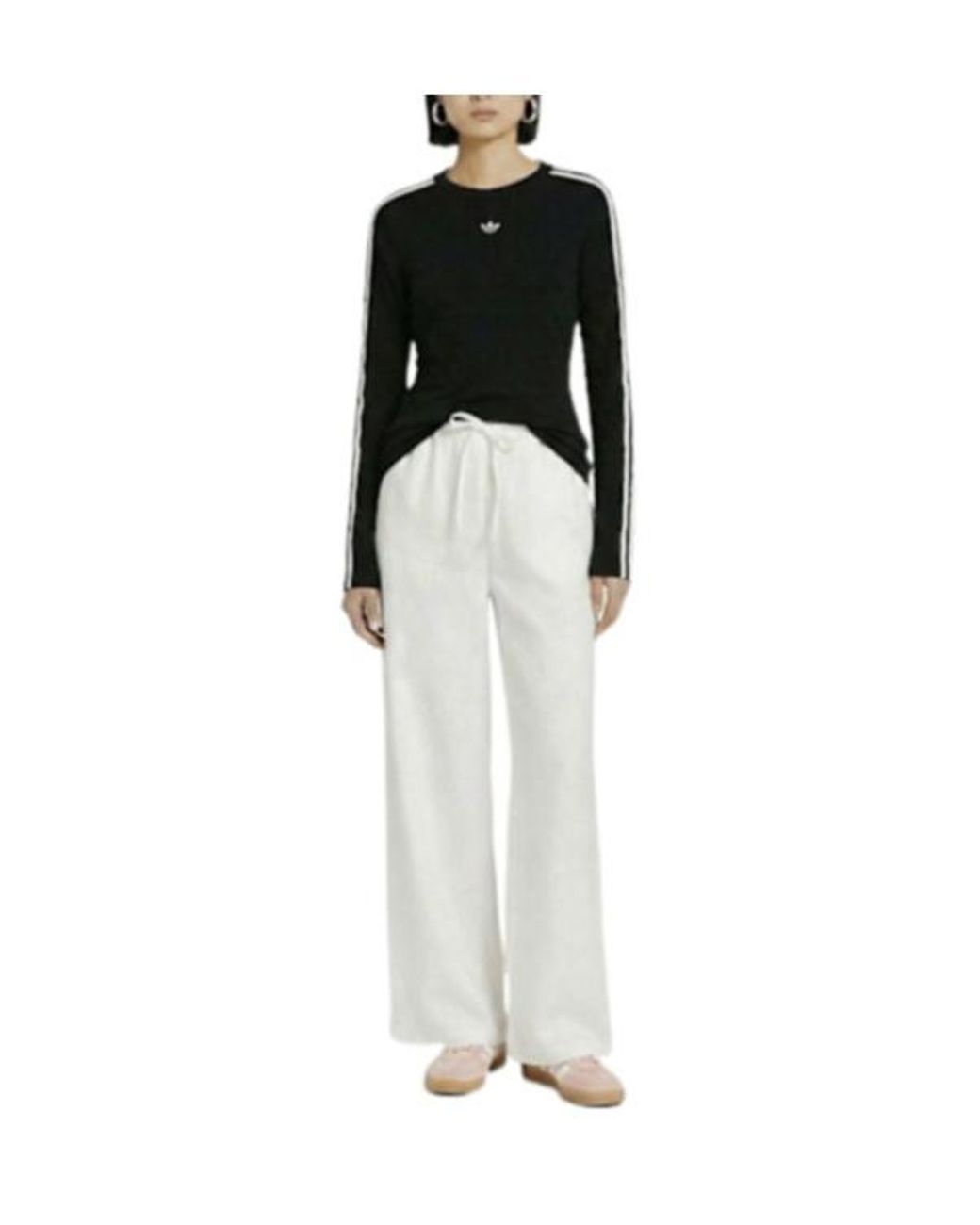Adidas Originals Black Solid Spike Slim Knit Top