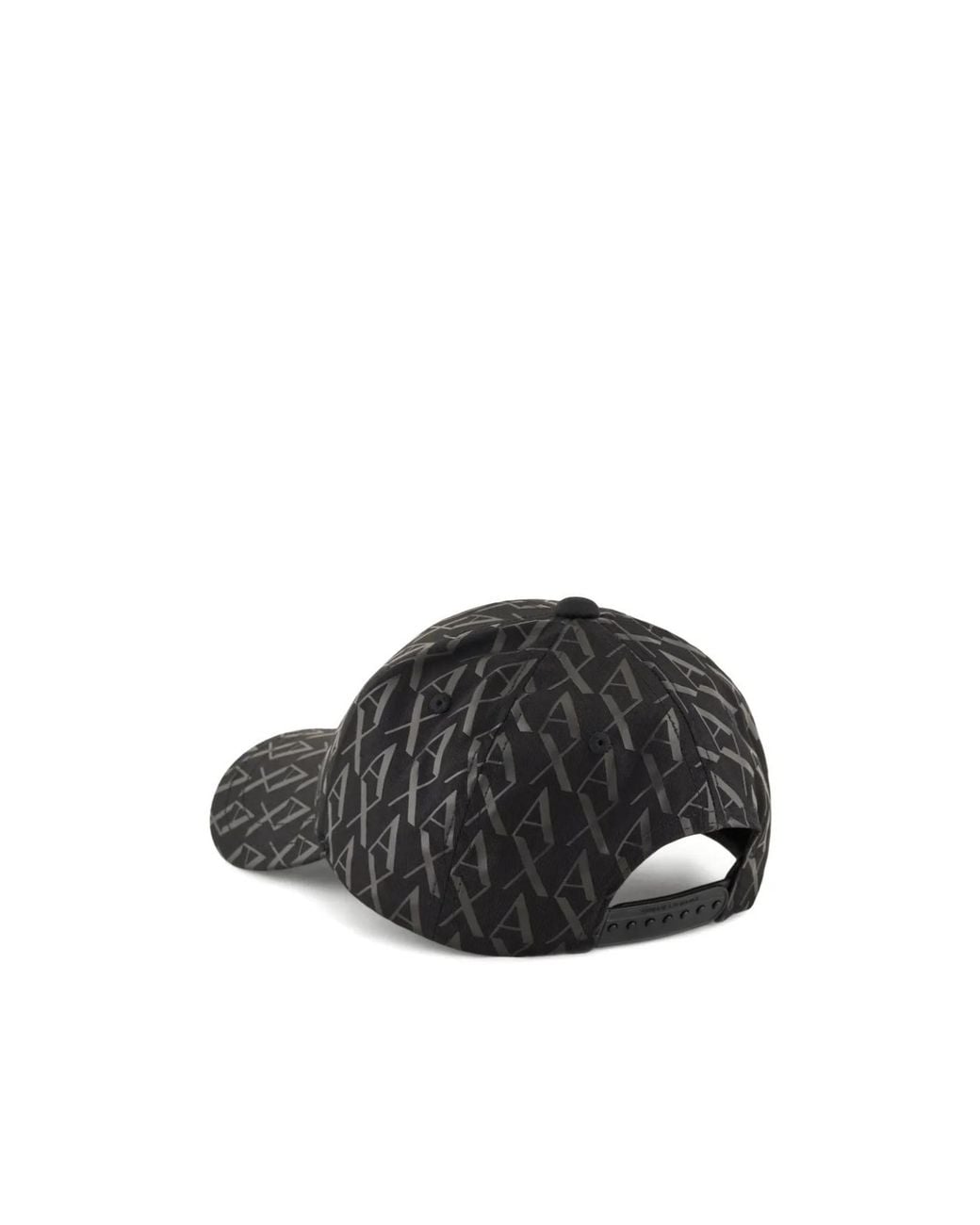 ARMANI EXCHANGE Black Logo-Print Baseball Cap for men