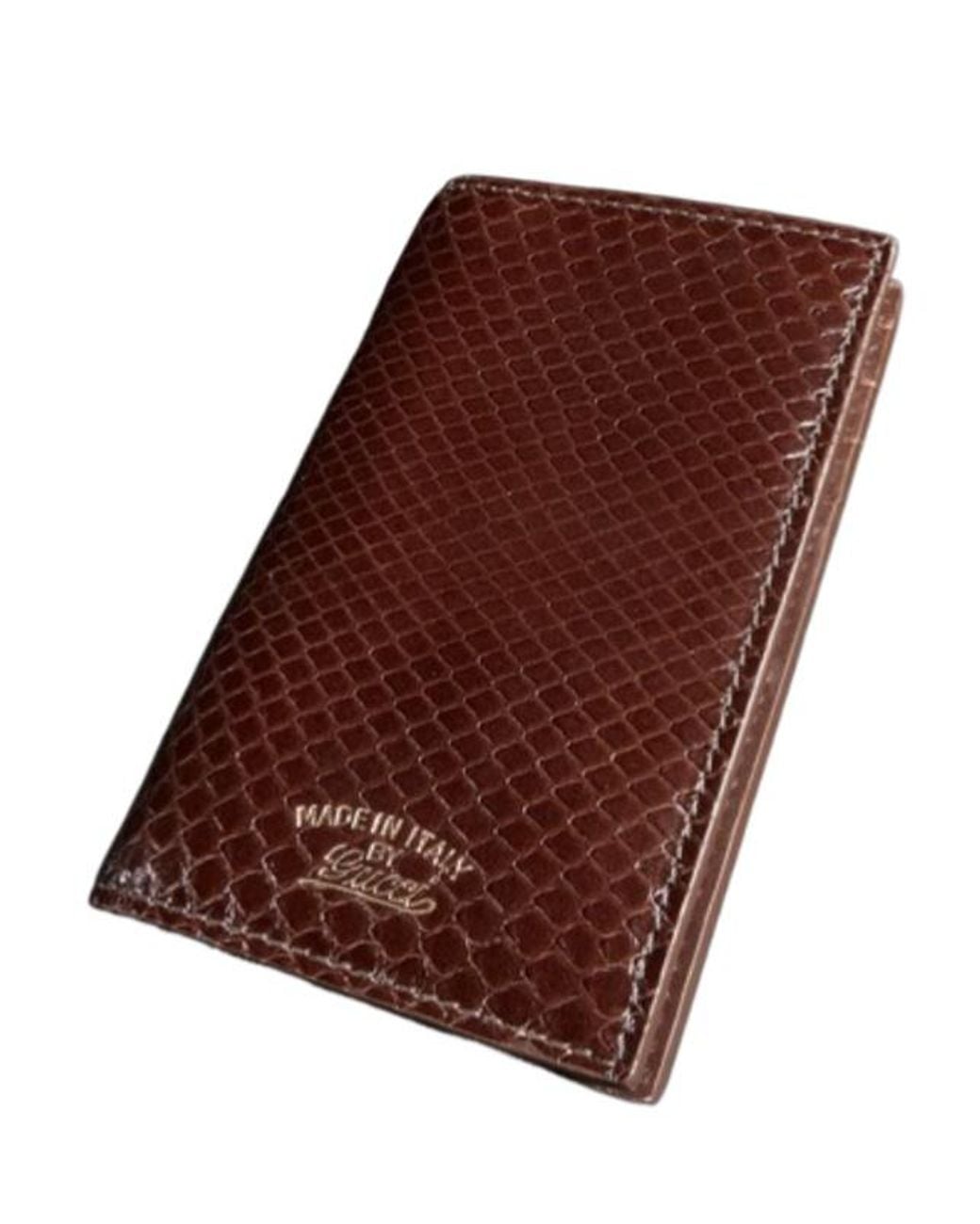 Gucci Brown Lira Card Case for men