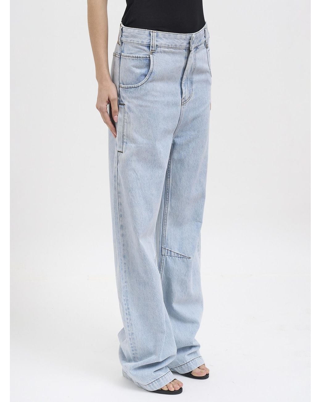 Entire studios Blue Straight-Leg Wide-Leg Jeans