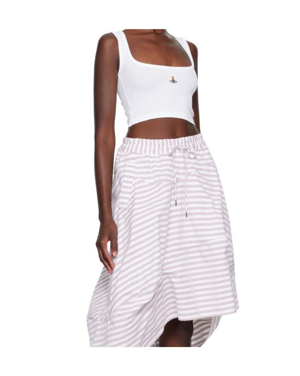 Vivienne Westwood Blue Cropped Logo Tank Top