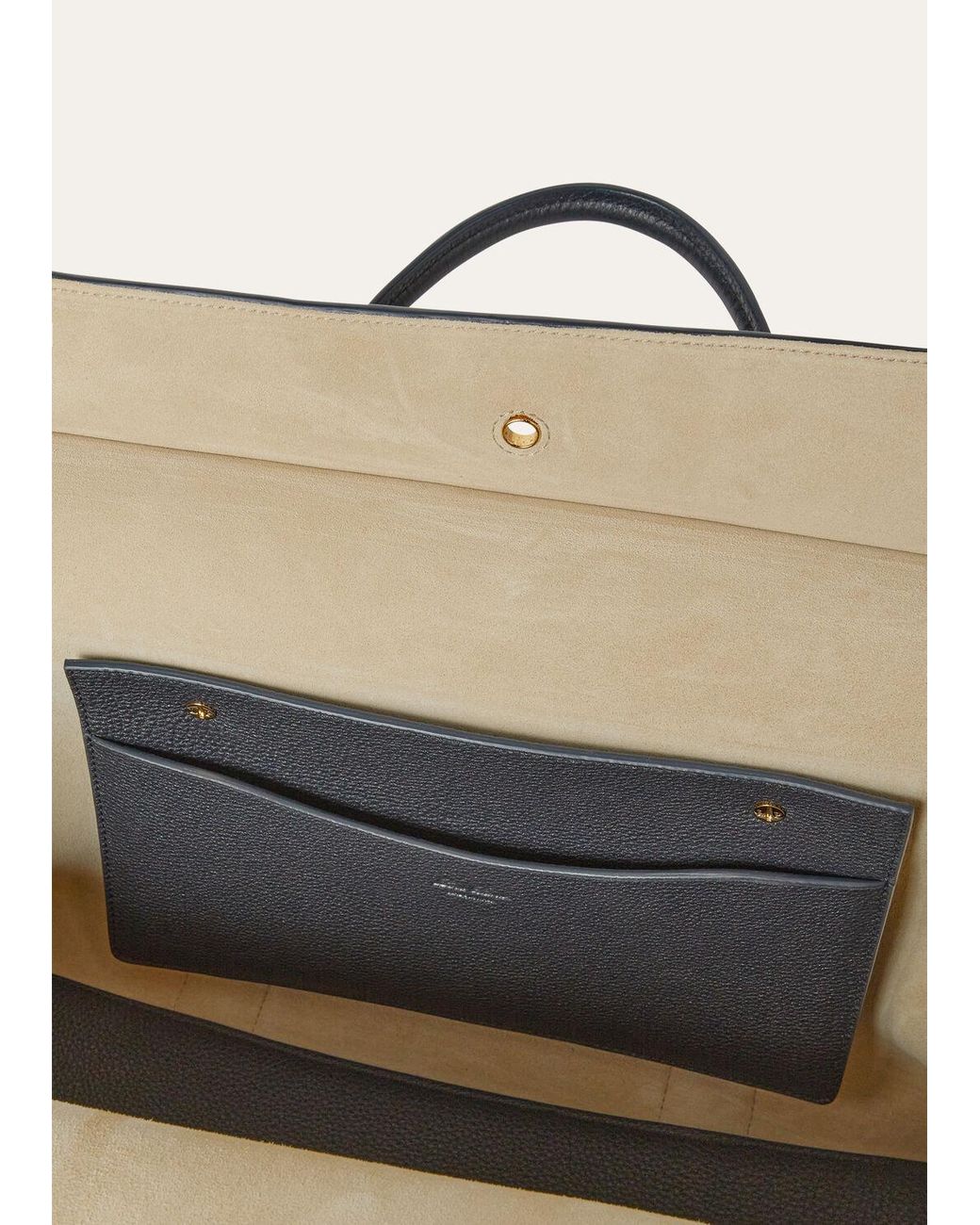 Loro Piana Blue Carry A Handbag With Both Hands