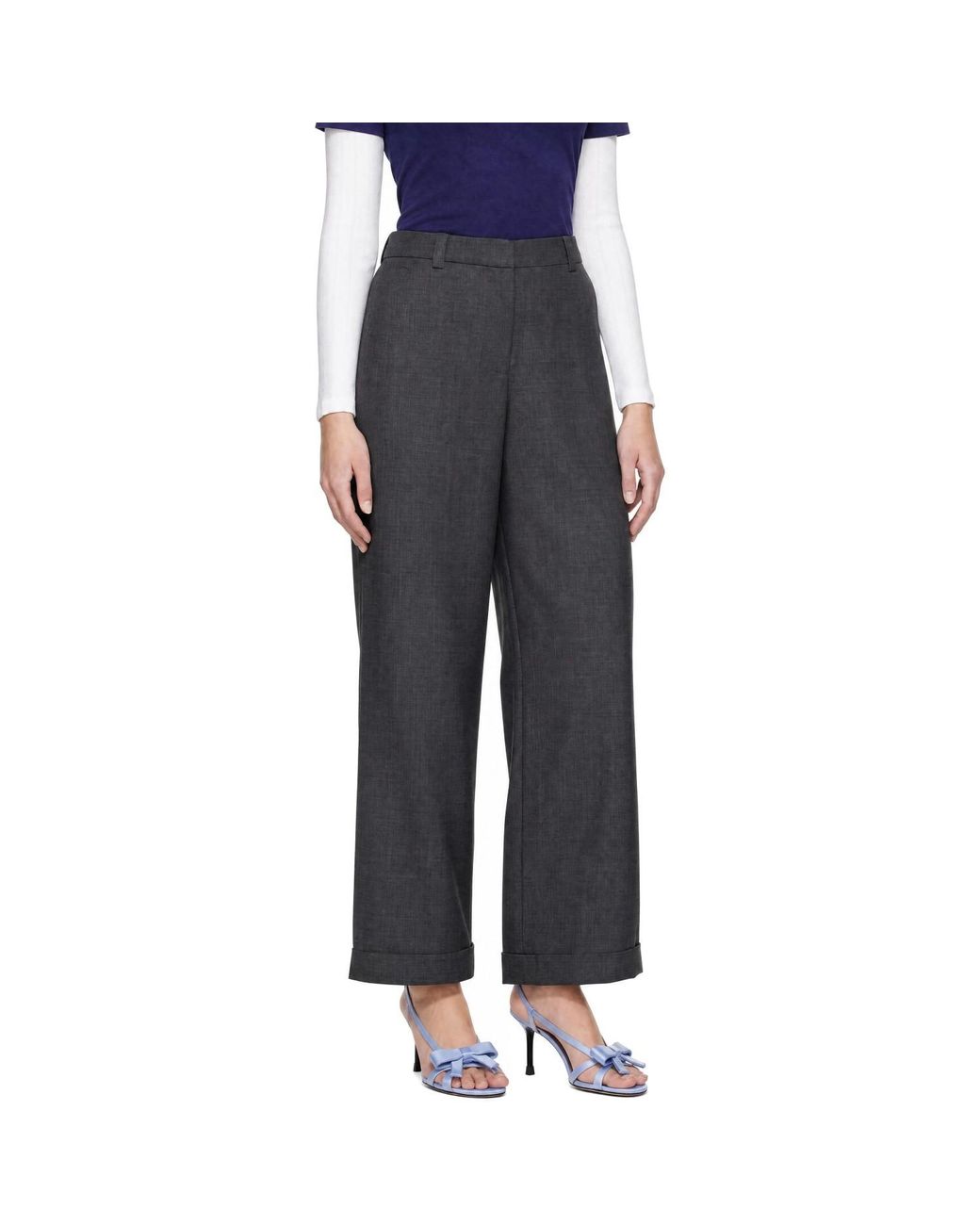 ShuShu/Tong Black Casual Trousers With Belt Loops