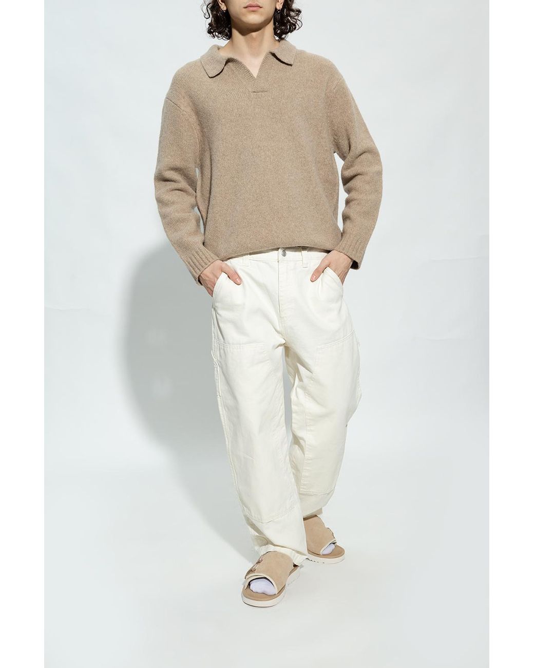 Ugg White Goldencoast Strap Slides for men