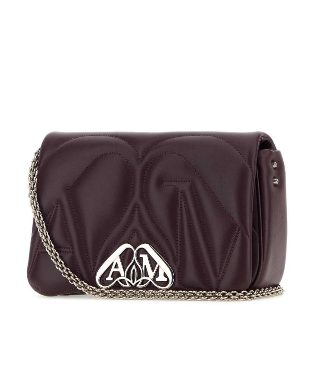 McQueen Black The Seal Logo Plaque Small Shoulder Bag