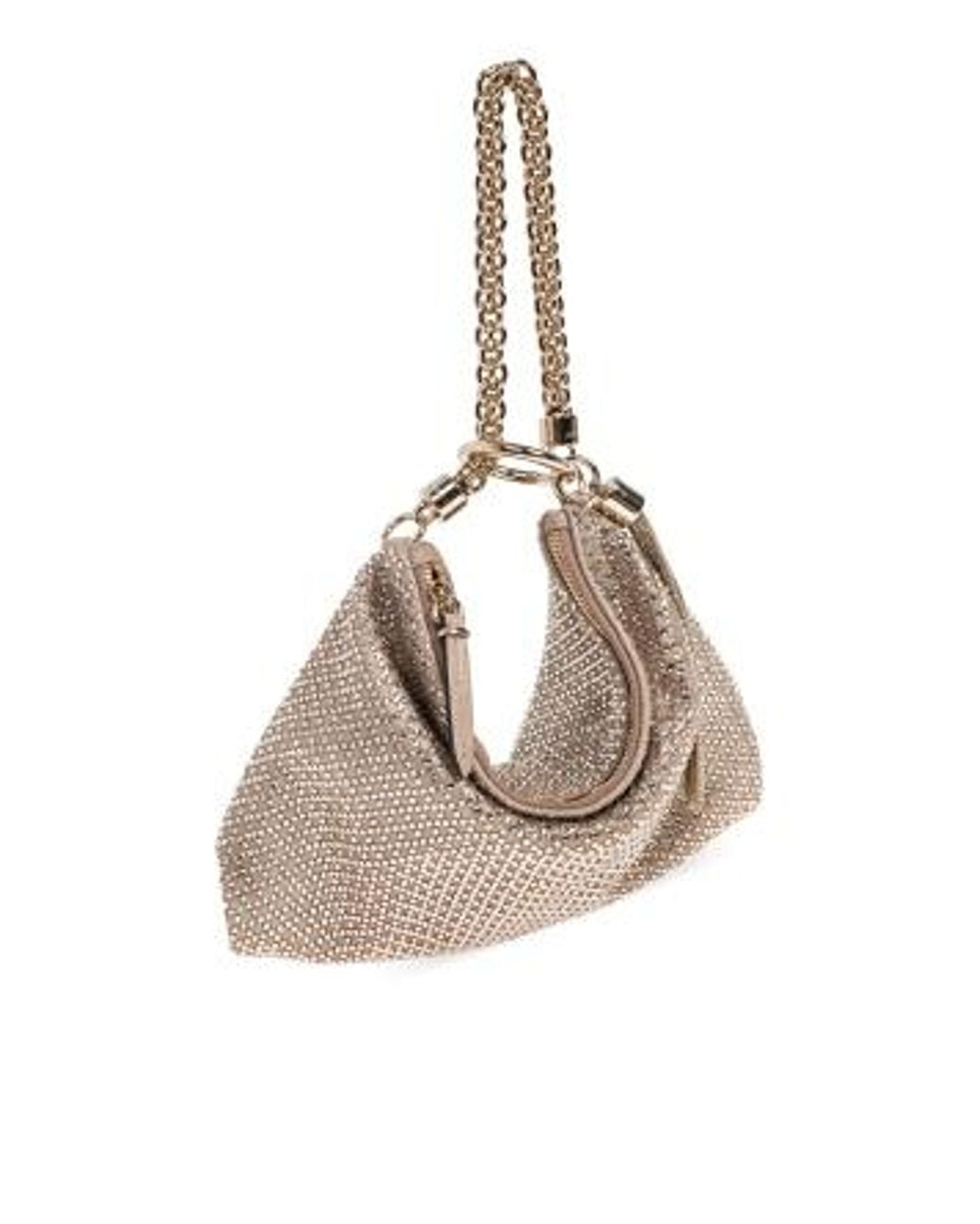 Jimmy Choo Metallic Callie Embellished Clutch Bag